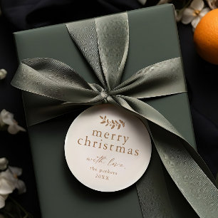 Minimal Greenery Simple Merry Christmas Favour Tags