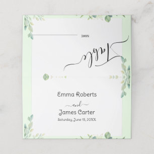 Minimal Greenery Table Number Place Cards