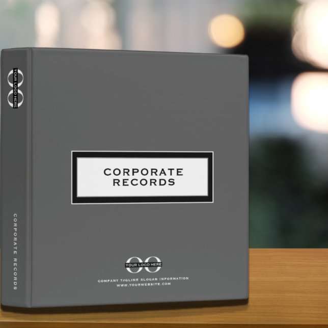 Minimal Grey Corporate Records Book Binder (Creator Uploaded)