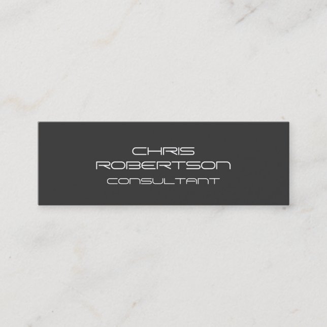 Minimal Grey Double Sided Attractive Business Card (Front)
