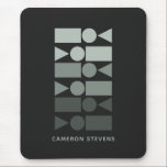 Minimal Grey Green Geometric Design Personalized  Mouse Pad<br><div class="desc">A modern minimalist geometric graphic design of simple shapes in an ombre colour palette of a lovely subdued grey with green undertones,  personalized with name or wording of your choosing.</div>