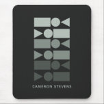 Minimal Grey Green Geometric Design Personalized  Mouse Pad<br><div class="desc">A modern minimalist geometric graphic design of simple shapes in an ombre colour palette of a lovely subdued grey with green undertones,  personalized with name or wording of your choosing.</div>