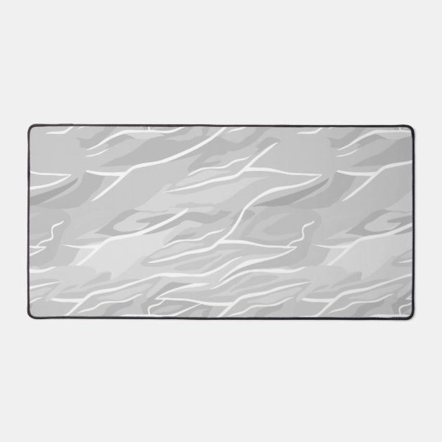 Minimal Grey Marble Desk Mat (Front)