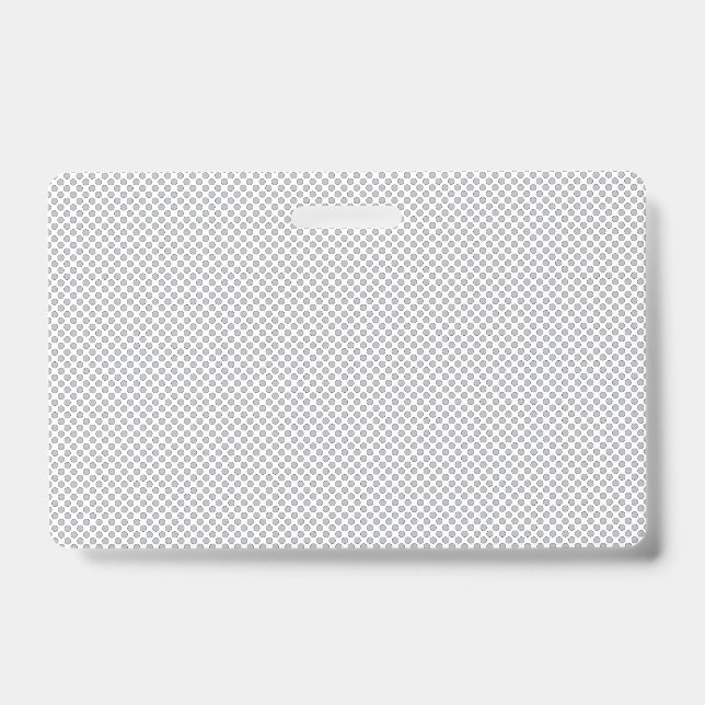 Minimal Grey Polka Dot Pattern  Badge (Front)