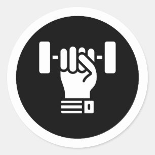 Minimal Gym / Fitness sweat now shine later Classic Round Sticker