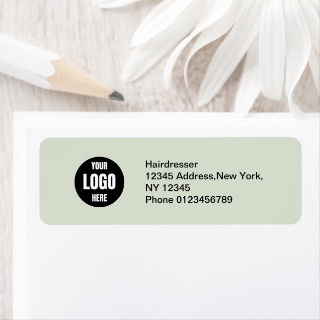 Minimal Hair Salon Return Address Label (Insitu)