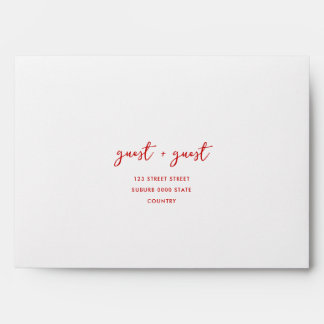 Minimal Hand Drawn Whimsical Doodle Wedding Envelope