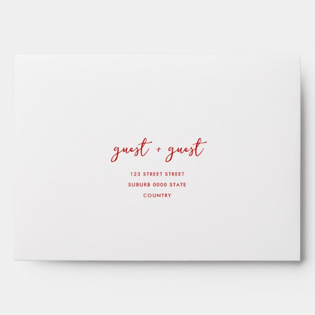 Minimal Hand Drawn Whimsical Doodle Wedding Envelope (Front)