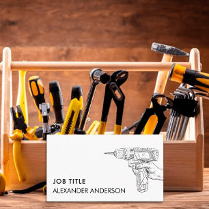 Minimal Handyman Services Tool Maintenance Business Card