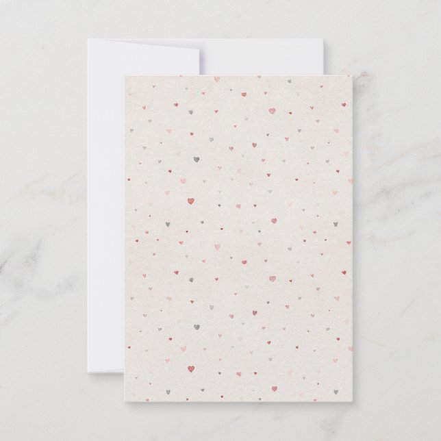 Minimal Heart Pattern Invitation (Front)