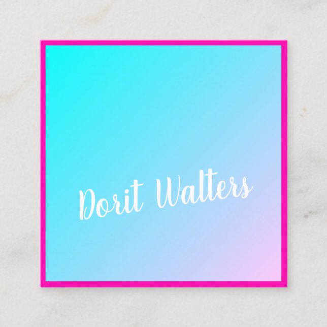 Minimal holographic business card (Front)