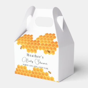 Minimal Honey Bumblebee Boy Baby Shower Favor Box
