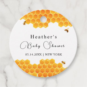 Minimal Honey Bumblebee Boy Baby Shower  Favour Tags