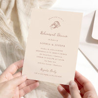Minimal Horseshoe | Neutral Brown Rehearsal Dinner