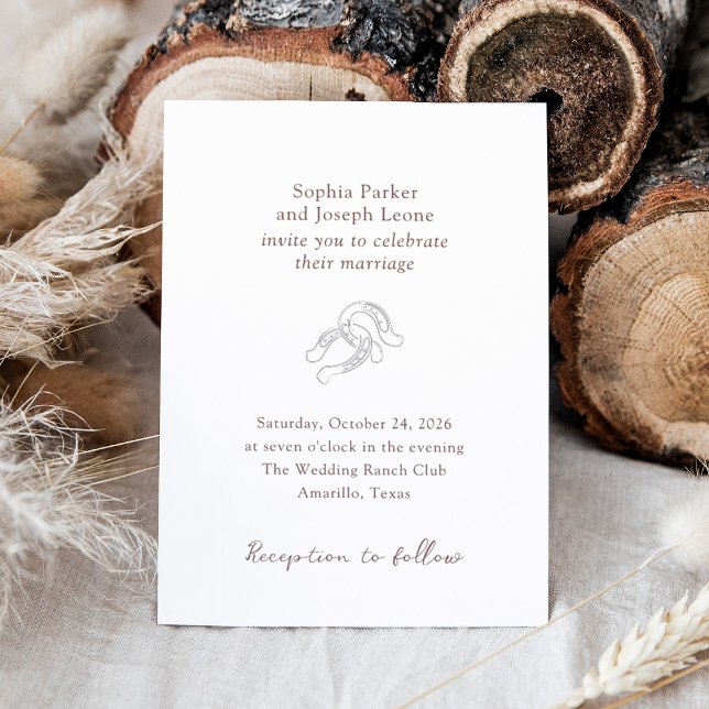 Minimal Horseshoe | Rustic Brown Wedding Silver (Creator Uploaded)