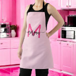 Minimal Hot Pink Modern Typographic Monogram Apron<br><div class="desc">Elevate your kitchen style with our Minimal Hot Pink Modern Typographic Monogram Apron! Featuring a sleek, minimalistic design in bold hot pink, this apron is personalized with your monogram in a modern typographic font. Perfect for cooking, baking, or grilling, it combines fashion and function with adjustable straps and durable fabric....</div>