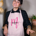 Minimal Hot Pink Modern Typographic Monogram Apron<br><div class="desc">Elevate your kitchen style with our Minimal Hot Pink Modern Typographic Monogram Apron! Featuring a sleek, minimalistic design in bold hot pink, this apron is personalized with your monogram in a modern typographic font. Perfect for cooking, baking, or grilling, it combines fashion and function with adjustable straps and durable fabric....</div>