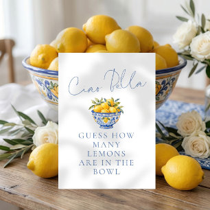 Minimal How Many Italian Bridal Shower Game card