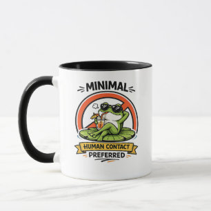 Minimal Human Contact Preferred Frog Design Mug