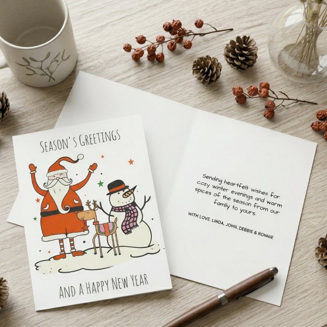 Minimal Hygge Santa Christmas Card (Creator Uploaded)