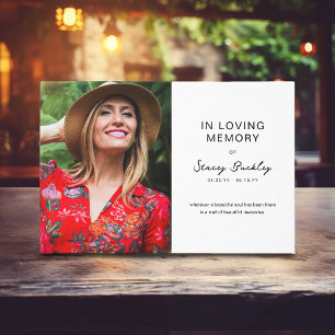 Minimal In Loving Memroy Photo Remembrance Guest Book