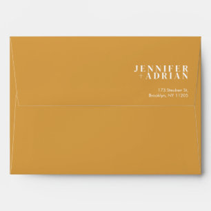 Minimal Indian Yellow Weddings envelope