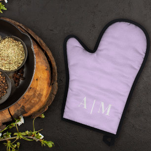 Minimal Initial Purple Oven Mitt