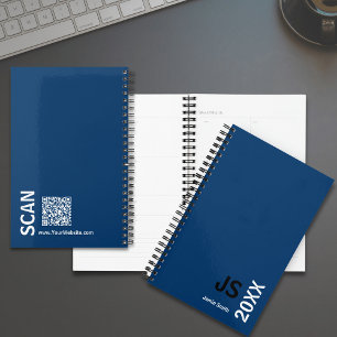 Minimal Initials Black Blue White Appointment Planner