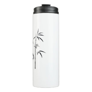 Minimal Japanese Bamboo Thermal Tumbler