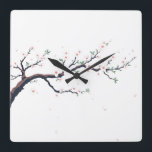 Minimal Japanese Tree Branch Square Wall Clock<br><div class="desc">Elegant minimal tree branch inspired by Japanese nature art. A simple and calm design perfect for lovers of nature and minimal aesthetics.</div>
