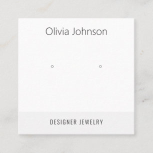 Minimal Jewellery Earring Display Business Card