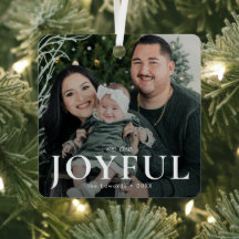 Minimal Joyful Family Photo Christmas