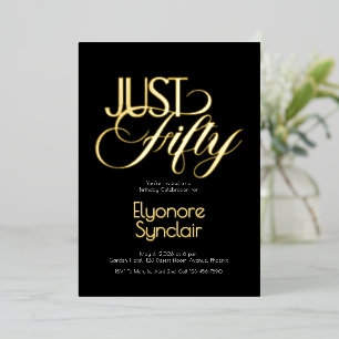 Minimal Just Fifty 50th Birthday Party