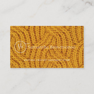 Minimal Knitting Crochet Handmade custom photo Business Card