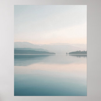 Minimal Lake Reflection Wall Art