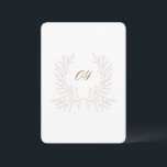 Minimal Laurel Table Number Wedding Sign Card K310<br><div class="desc">This wedding table number card sign features a romantic botanical leaf laurel with elegant script lettering. This item is part of our Kami invitation collection K310,  please visit our store to view coordinating items.</div>