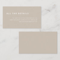 Minimal Layout | Beige with White Wedding Details