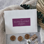 Minimal Leaf | Berry Purple Guest Address Labels<br><div class="desc">These minimal leaf berry purple guest address labels are perfect for a boho wedding. The design features a simple greenery leaf silhouette in a romantic summer violet colour with minimalist bohemian garden style. Customize each label with the name and address of your guests. 21 labels per sheet. Add each sheet...</div>