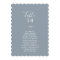 Minimal Leaf Blue White Hanging Seating Chart Card