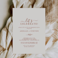 Minimal Leaf | Boho Cream Let's Celebrate