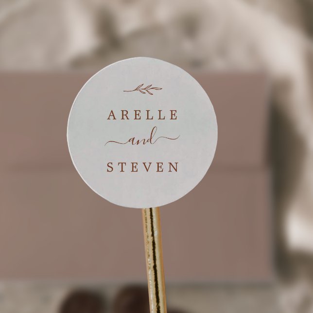 Minimal Leaf | Boho Cream Wedding Envelope Seals (Creator Uploaded)