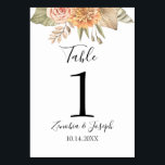 Minimal Leaf Boho Floral Wedding Table Number<br><div class="desc">Elegantly elevate your wedding tables with our Minimal Leaf Boho Floral Table Numbers. Each number features delicate botanical accents,  blending seamlessly with any rustic or bohemian theme. Let these charming details guide your guests to their seats in style.</div>