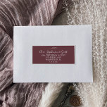 Minimal Leaf Burgundy Wedding Guest Address Labels<br><div class="desc">These minimal leaf burgundy wedding guest address labels are perfect for a boho wedding. The bohemian design features a simple greenery silhouette in a dark red wine colour with classic minimalist boho style. Customize each label with the name and address of your guests. 21 labels per sheet. Add each sheet...</div>