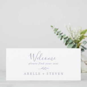 Minimal Leaf   Dusty Purple Seating Chart Header