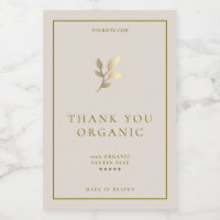 Minimal Leaf Faux Gold Sand Logo Nature