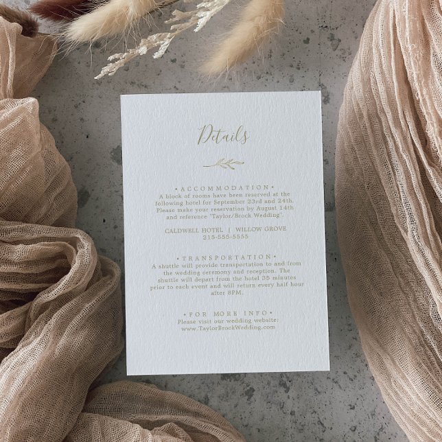 Minimal Leaf | Gold Details Enclosure Card (Creator Uploaded)