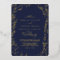 Minimal Leaf | Gold Foil Navy Blue Frame Wedding