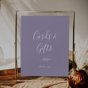 Minimal Leaf Lavender Cards and Gifts Poster