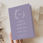 Minimal Leaf | Lavender Folded Wedding Program<br><div class="desc">This minimal leaf lavender folded wedding program is perfect for a boho wedding. The design features a simple greenery leaf silhouette in pastel lilac purple with minimalist bohemian garden style.</div>