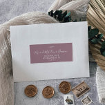 Minimal Leaf | Mauve Wedding Guest Address Labels<br><div class="desc">These minimal leaf mauve wedding guest address labels are perfect for a boho wedding. The design features a simple greenery leaf silhouette in a romantic purple pink colour with minimalist bohemian garden style. Customize each label with the name and address of your guests. 21 labels per sheet. Add each sheet...</div>